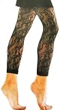 Adult Ankle Length Black Lace Legging OS
