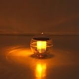 Jimeng　ソーラー LEDライト　水陸両用　ソーラー充電式　ボール型　LED飾り　ランプ　風景ライト　ガーデン　プール　噴水　庭園　芝生　イエロー