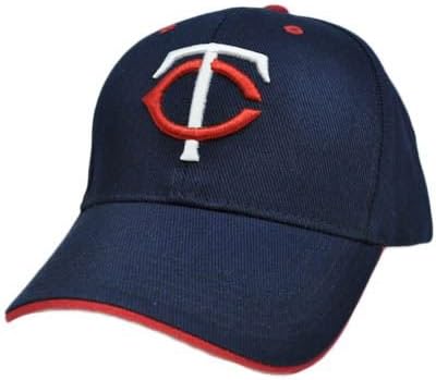 MLB Minnesota Twins 3D Baseball Hat Cap Navy Blue Red White Licensed Constructed