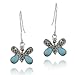 Sterling Silver Marcasite & Created Turquoise title=
