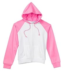 Ladies' 7.5 oz. Two-Tone Full-Zip Raglan Hoodie