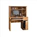 Sauder Computer Desk with Hutch, Oak 401353