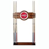 NHL Washington Capitals two-piece Wood and Mirror Wall Cue Rack
