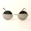 UB John Lennon Style Mirror Lens Sunglass - Silver Mirror