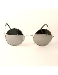 UB John Lennon Style Mirror Lens Sunglass - Silver Mirror by Urban Boundaries Eyewear