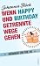 Johannes Fl�ck �Wenn Happy und Birthday getrennte Wege gehen - M�nner um die 40�