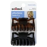 Scunci Effortless Beauty Thick Hair Clips, Assorted, 2 ct.