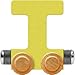 NameTrain Pastel Letter Car T - Made in USA (Yellow)