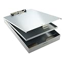 Aluminum Clipboard / Form Holder, Bottom Opening, Letter/ A4, Lacquer Finish CEB93007