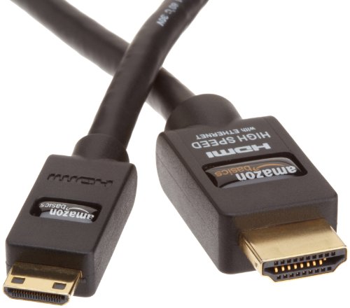 AmazonBasics High-Speed A to C Type, HDMI to Mini-HDMI Cable with Ethernet (9.8 Feet/3 Meters)