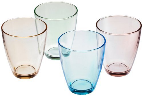 Bormioli Rocco Zeno 4 Piece Multicolor Rock Glass Set
