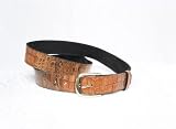 Genuine Crocodile Mens 35mm Wide Belt, Tan