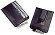 Winn 9478 Cowhide Leather Credit Card Case And Money Clip- Black