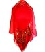 Apparel : silkNOW Red Hand Painted 100% Pure Silk Chiffon Georgette Scarf with Beautiful Multi Colored Floral Pattern