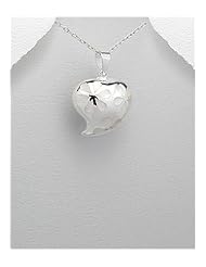 Heart Shell Pendant Necklace In 92.5 Sterling Silver