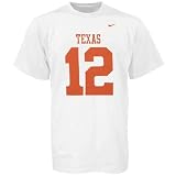 Nike Texas Longhorns Youth White #12 T-shirt