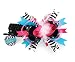 Mud Pie Wild Child Zebra Headband, Black/White/Blue/Pink, 0-12 Months