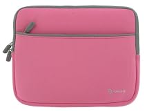 Toshiba Mini NB205-N330PK 10.1-Inch Netbook Neoprene Sleeve SlipCase (Invisible Zipper Dual-Pocket - Pink)