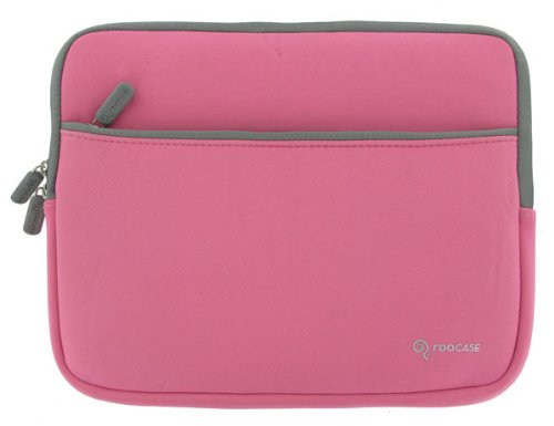 Toshiba Mini NB205-N330PK 10.1-Inch Netbook Neoprene Sleeve SlipCase (Invisible Zipper Dual-Pocket - Pink)