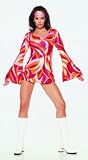 Retro Swirl Go Go Mini Dress Adult Costume Medium - Large