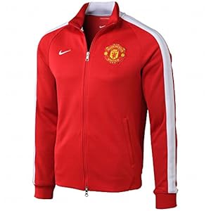 NIKE Mens Manchester United Authentic N98 Track Jacket Small Red/White/White