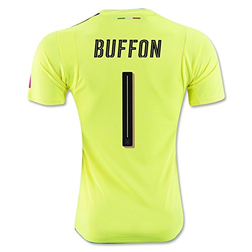2016 2017 UEFA Euro Cup Italien 1 Gianluigi Buffon Home National Goalkeeper Fußball Soccer Jersey in Gelb Small Gelb – gelb