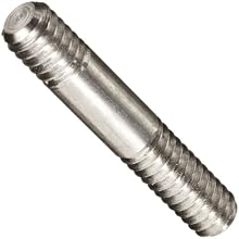 Partially Threaded Stud, 303 Stainless Steel, Uncoated (Bright) Finish, Inch, Right Hand