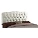 Skyline Furniture Surrey Queen Shantung-Upholstered Tufted Headboard, Parchment
