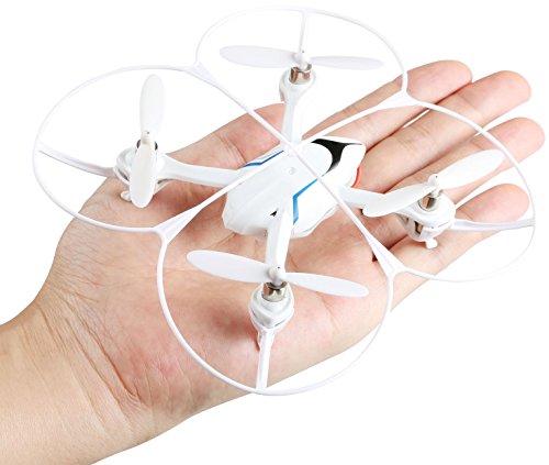 iRola Mini Nano Drone RC Remote Controlled Quadcopter UFO 4.5Ch, 6 Axis Gyro, 2.4GHz, Two LED Lights, 360° Flip Feature (White)