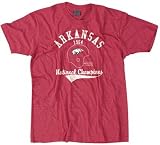 NCAA Vintage 1964 Arkansas Razorbacks National Champions Red Heather Short Sleeve T-Shirt