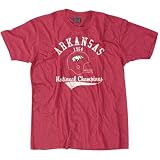 NCAA Vintage 1964 Arkansas Razorbacks National Champions Red Heather Short Sleeve T-Shirt at Champions Again
