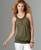 Calvin Klein Jeans Top, Sleeveless Macrame Scoop Neck Tank