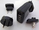 Universal USB 4-Port Power Supply Charger (Fits: iPhone, iPhone 3G, iPhone 3GS, iPod series, Camera, MP3, Gameboy, NDS, PSP, PSP Go, Mobile phones, MP4 Players, Archos or any Gadget powered via a 5V USB Port)