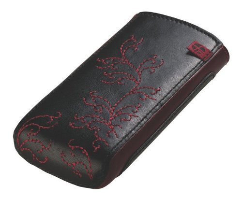 Trexta Path Serie Ledertasche mit Ornamenten f&uuml;r BlackBarry Pearl 3G Serie schwarz/burgund Preisvergleich