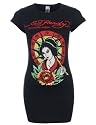 Ed Hardy T-Shirt "Geisha Parasol" Damen Schwarz