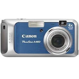 Canon Powershot A460 Point & Shoot Digital Camera Kit, 5.0 Megapixel, 4x Optical, 4x Digital Zoom, 2.0