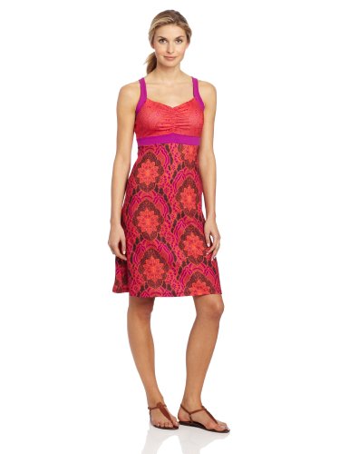 prAna Women's Amaya Dress, Small, Berry Scallop On Sale