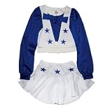Reebok Dallas Cowboys Girls (6X-12) Authentic Cheer Uniform Medium
