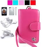3rd Generation Ipod Touch Wall Charger + Car Charger + Ipod Touch 3g 16gb 32gb Carry Case + Screen Protector Kit + Cloth (Ipod Touch 3G, Wallet Magenta)