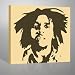 Clear Bob Marley Bild auf Leinwand von GALVII - Edler Bob Marley Kunstdruck auf echter Leinwand, fertig aufgespannt auf hochwertigen Holzkeilrahmen - 80x80cm - Das Original von Galerie VII