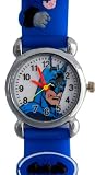 Batman Watch.nice Kids Size. Blue Jelly Band with Batman Logo and Character.