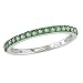 Jewelry : 10k White Gold Tsavorite w/ Brown Rhodium Band