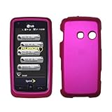 Premium Hot Pink Rubberized Snap-On Cover Hard Case Cell Phone Protector fo ....