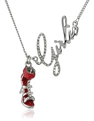 Betsey Johnson "Girlie" Shoe Pendant Necklace, 21"