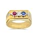 Men's Diamond Ring - Patriotic, Red-White-Blue Men's Ruby-Diamond-Sapphire Ring in 18k Gold Two-Tone (.15 dia / .40 sap / ruby ct. tw. / G Color / VS1-VS2 Clarity) - 8.5