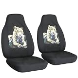 2 Black Bengal seat covers for a 2006 to 2012 Chevrolet Impala. Side Airbag friendly. by Designcovers
