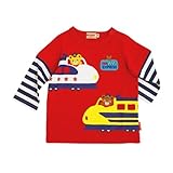(ミキハウス)ｎミキハウス MIKIHOUSE　新幹線プッチー☆重ね着風長袖Ｔシャツ (120, 赤（02）)