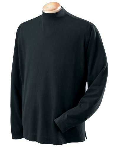 DJ MENS SUEDED MOCK TURTLENECK (BLACK) (S)