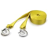 Neiko&reg; 51005A Heavy-duty Tow Strap with Hooks, 10,000 LB Capacity | Polyester, 2" x 20'