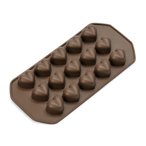 Kaiser 661810 Stampini per cioccolatini a forma di cuore, ognuno con 15 mini recipienti per 5 forme di cioccolatini diverse (con ricette) [Lingua tedesca]